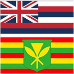 Hawaii and Kanaka Flags