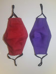 PURPLE OR RED Face Masks Cotton Reusable with Filters